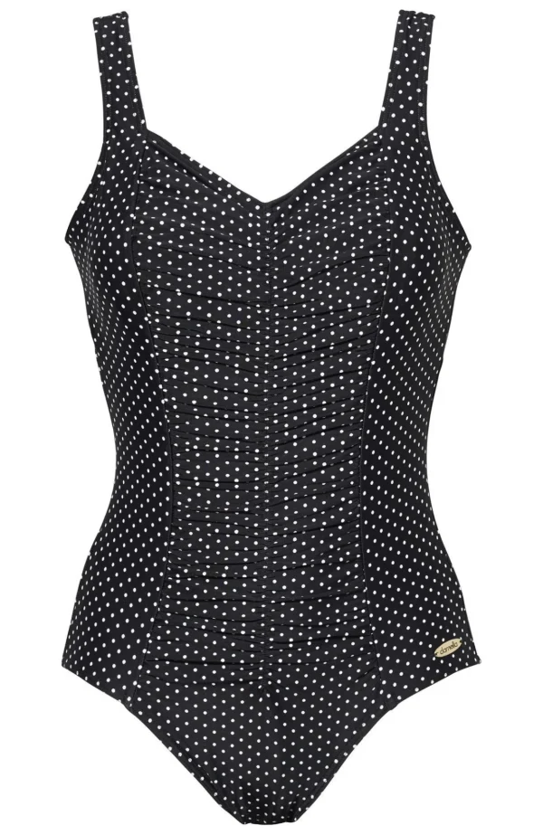 Baddräkt Carole - Black/white dots