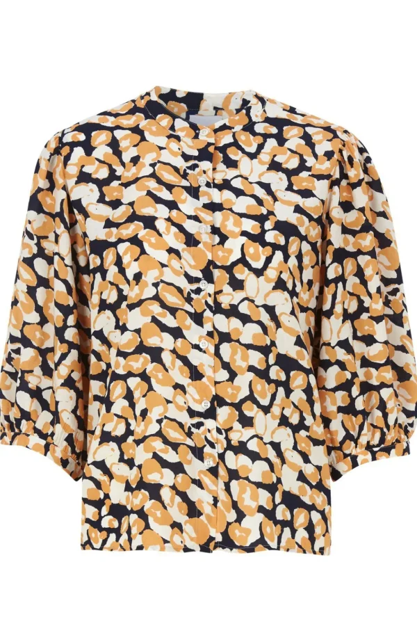 Blus - Navy/peach
