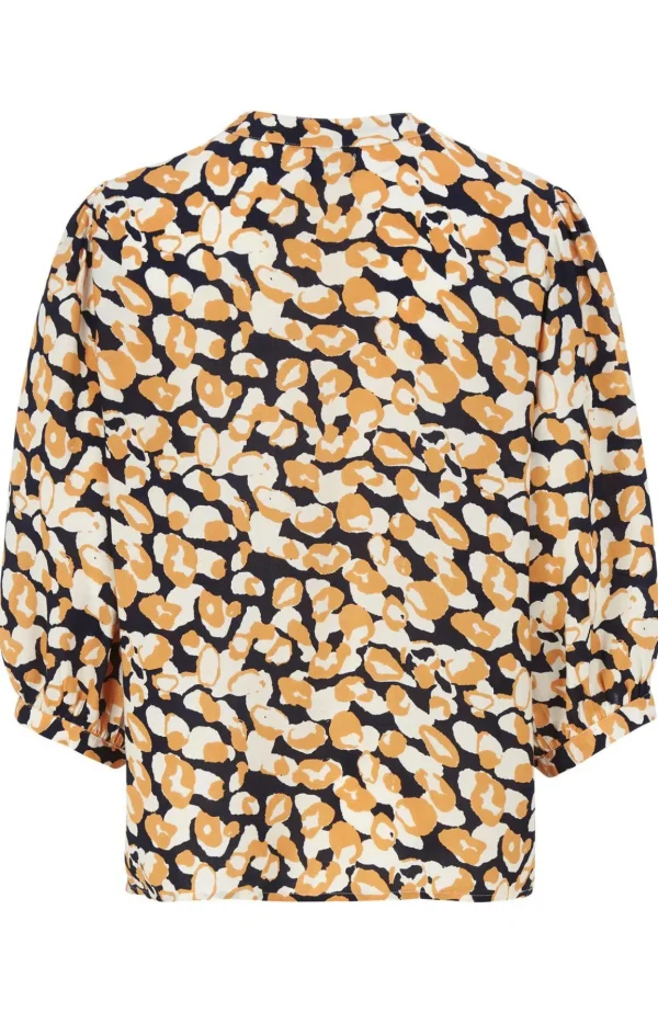 Blus - Navy/peach