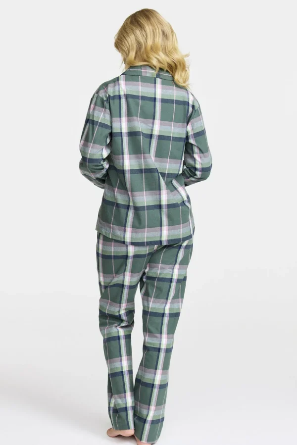Flanellpyjamas - Forest green