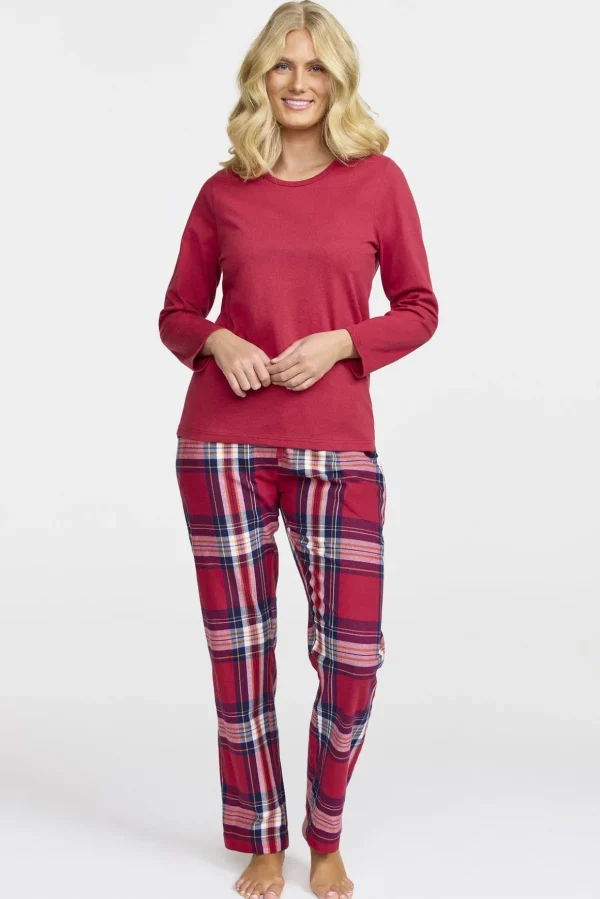 Flanellpyjamasbyxor - Cranberry