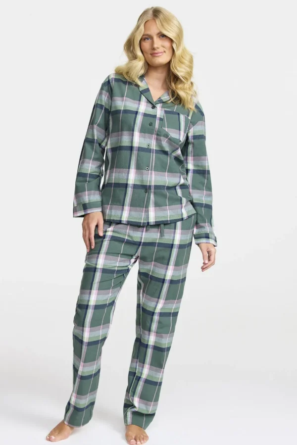 Flanellpyjamasbyxor - Forest green