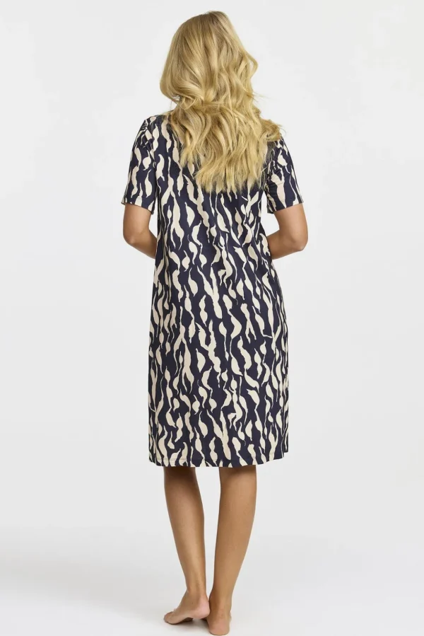 Klänning - Navy/beige