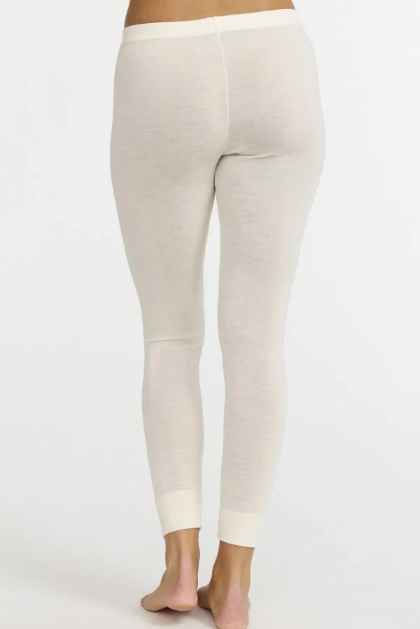 Leggings i merinoull /siden Wilma - Vanilla