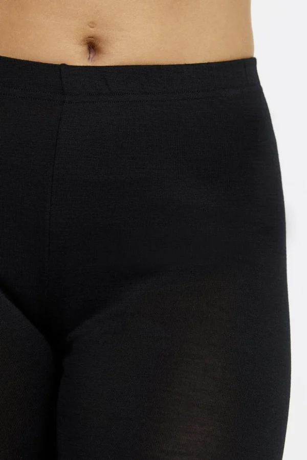 Leggings i merinoull /siden Wilma - Black