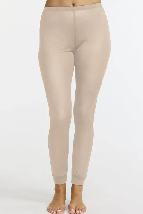 Leggings i siden - Nougat