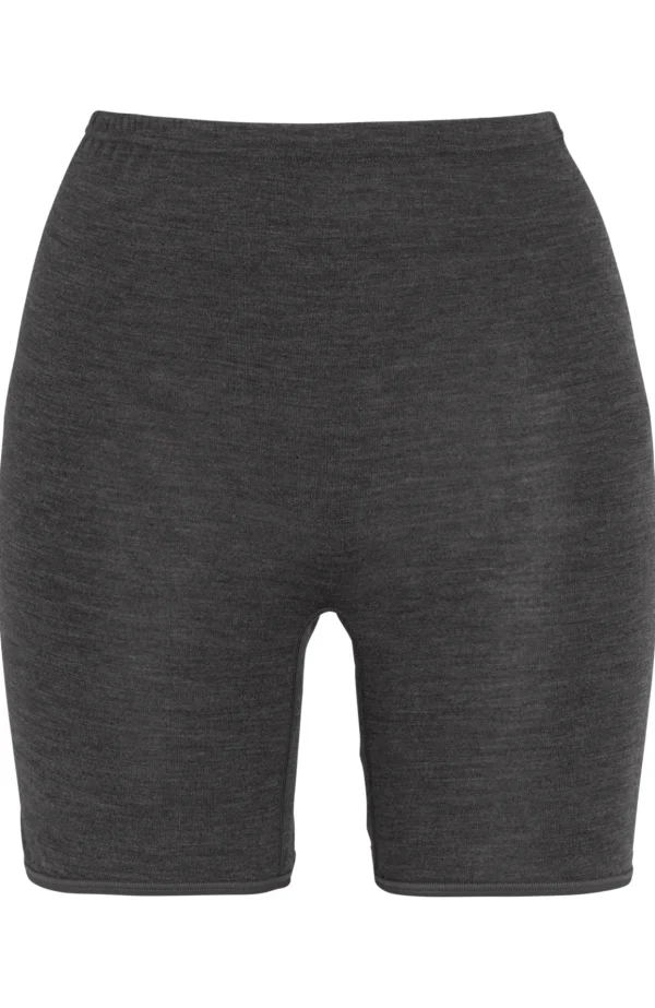 Mamelucker i merinoull/siden Wilma - Dark grey melange