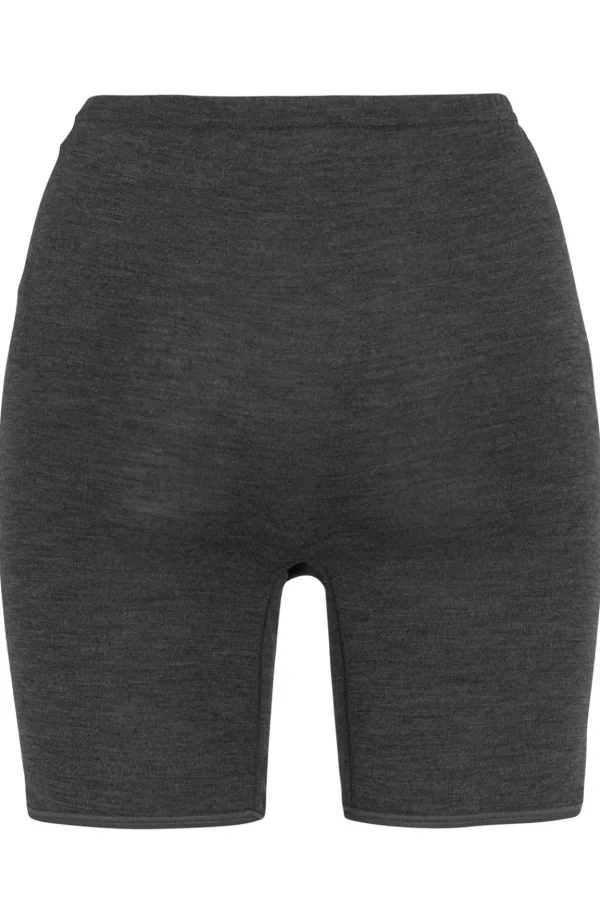 Mamelucker i merinoull/siden Wilma - Dark grey melange