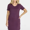 Nattlinne i bambuviskos Josefine - Dark plum