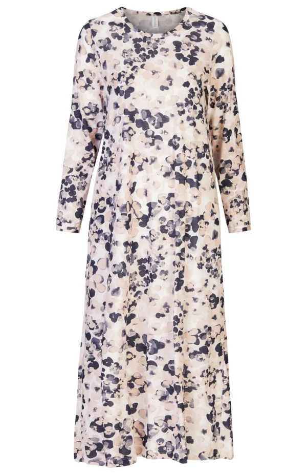 Nattlinne lång ärm - Navy/pink
