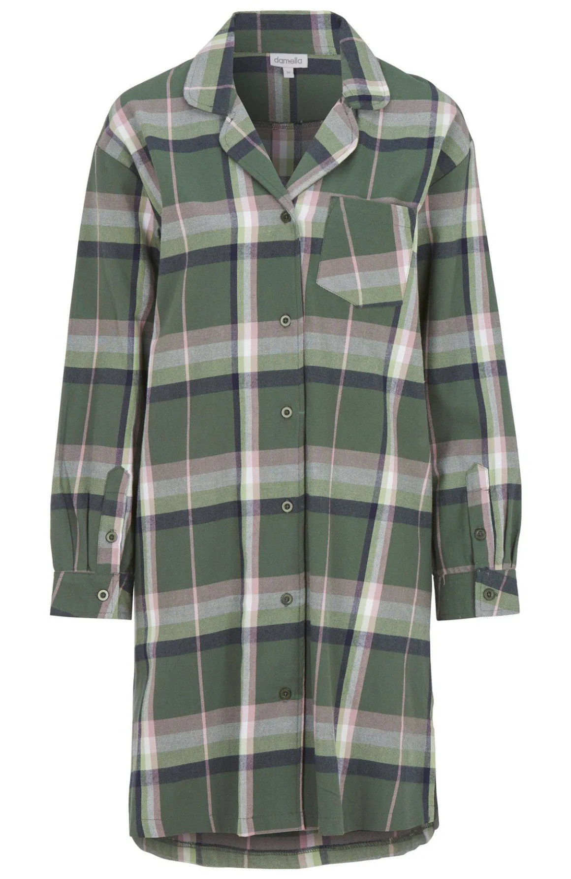 nattskjorta__i_flanell__f_3.webp Nattskjorta i flanell - Forest green