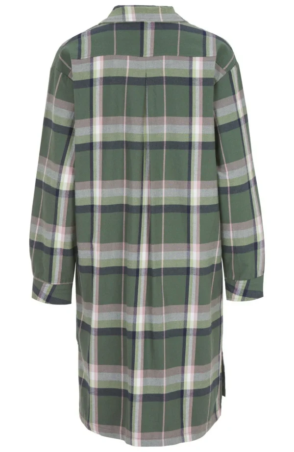 Nattskjorta i flanell - Forest green