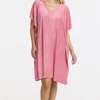 Poncho - Coral red