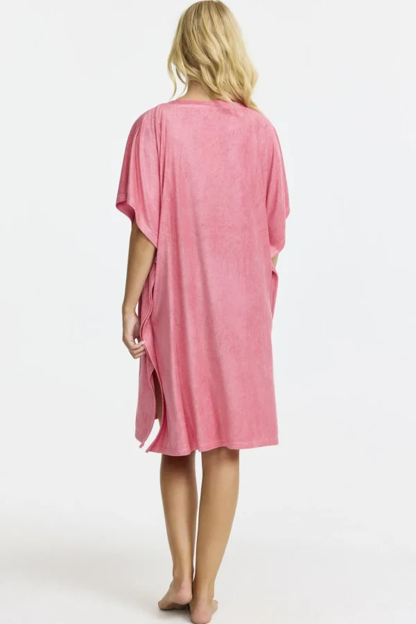 Poncho - Coral red
