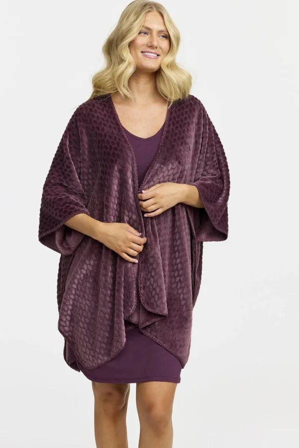 Poncho - Dark plum