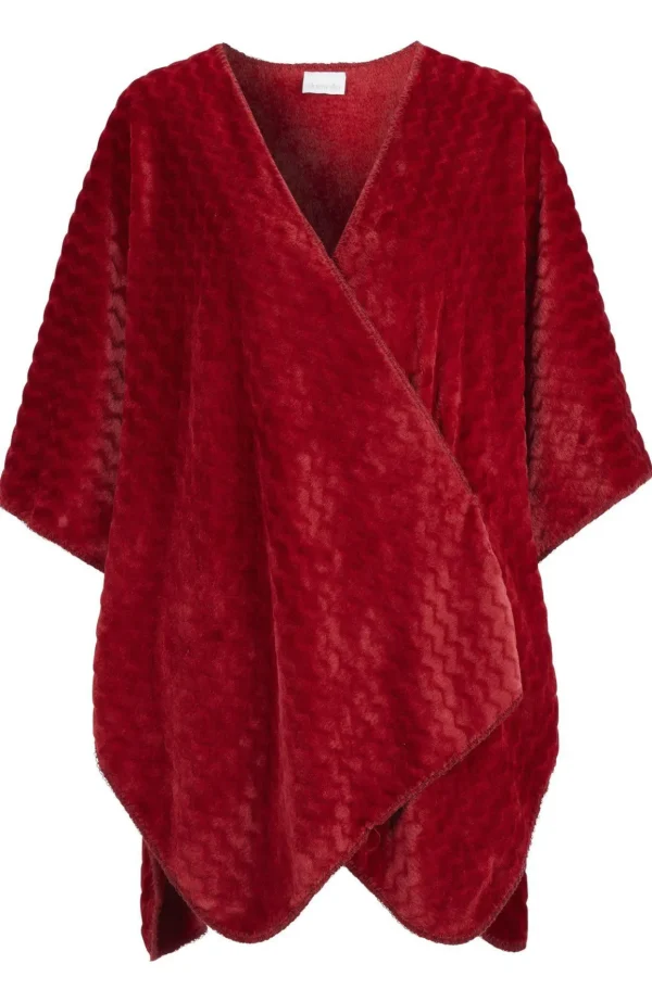 Poncho - Ruby red
