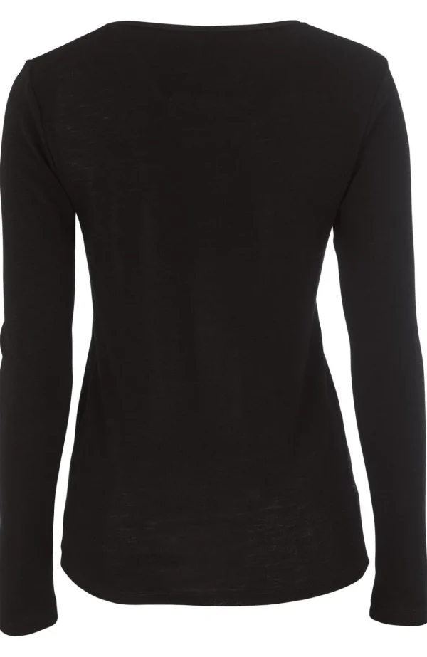 Topp i merinoull - Black