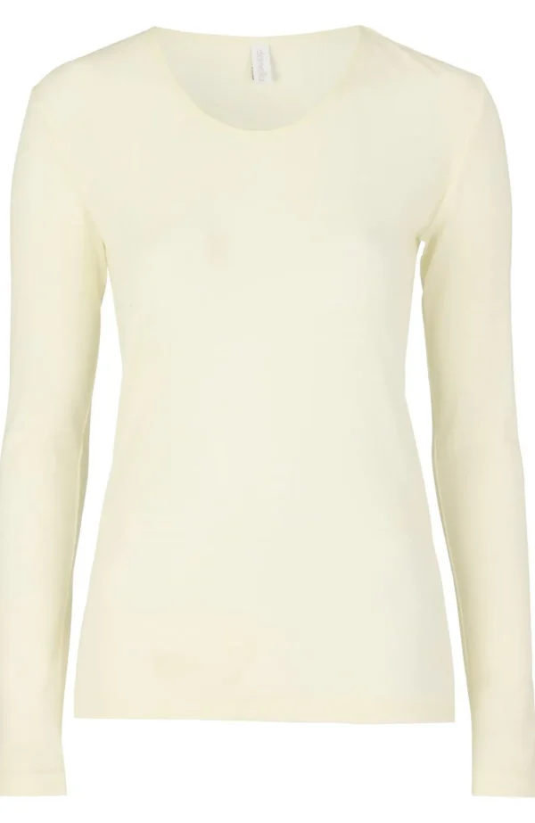 Topp i merinoull - Ivory