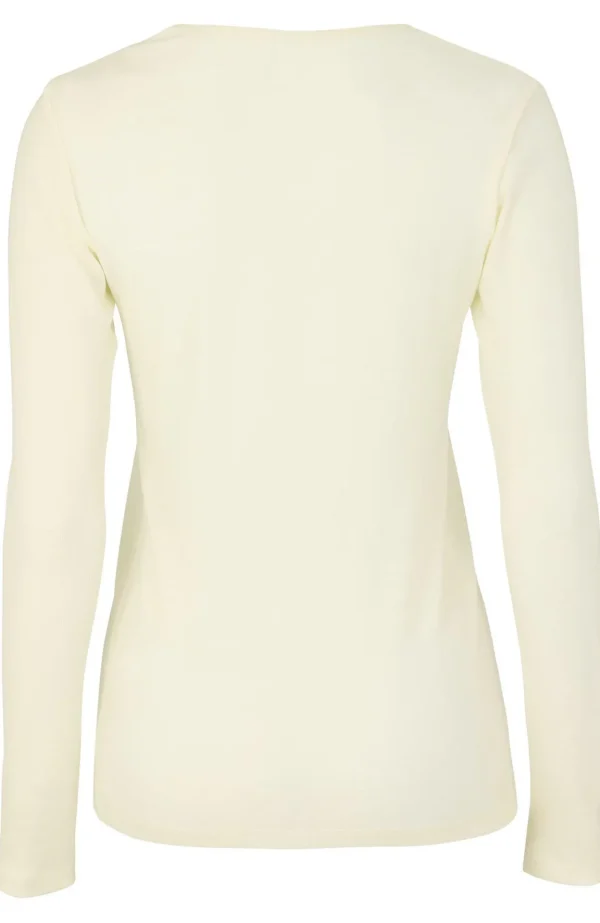 Topp i merinoull - Ivory