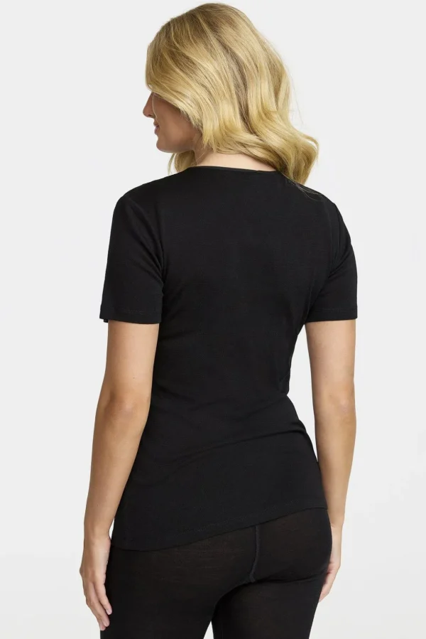 T-shirt i Merinoull Victoria - Black