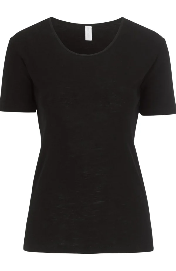 T-shirt i Merinoull Victoria - Black